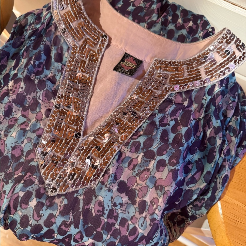Free People Printed Tunic Dress | Size Medium - Picture 3 of 5